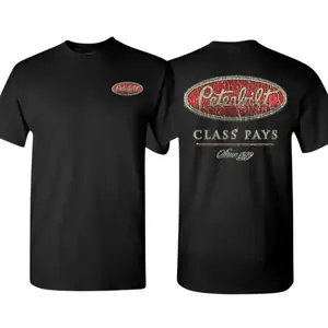 Peterbilt "Class Pays" T-Shirt – Vintage Distressed Red Logo Graphic Tee, Timeless Peterbilt Pride Since 1939, Classic Fit for Diesel Drivers and Trucking Enthusiasts
