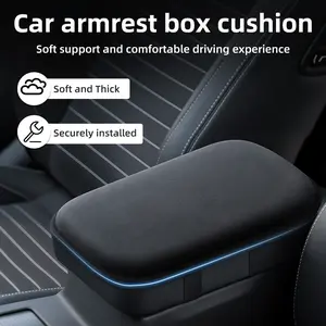 Car Central Armrest Box Cushion, Memory Foam Thickened Armrest Pad, Universal Car Armrest Protector Cover