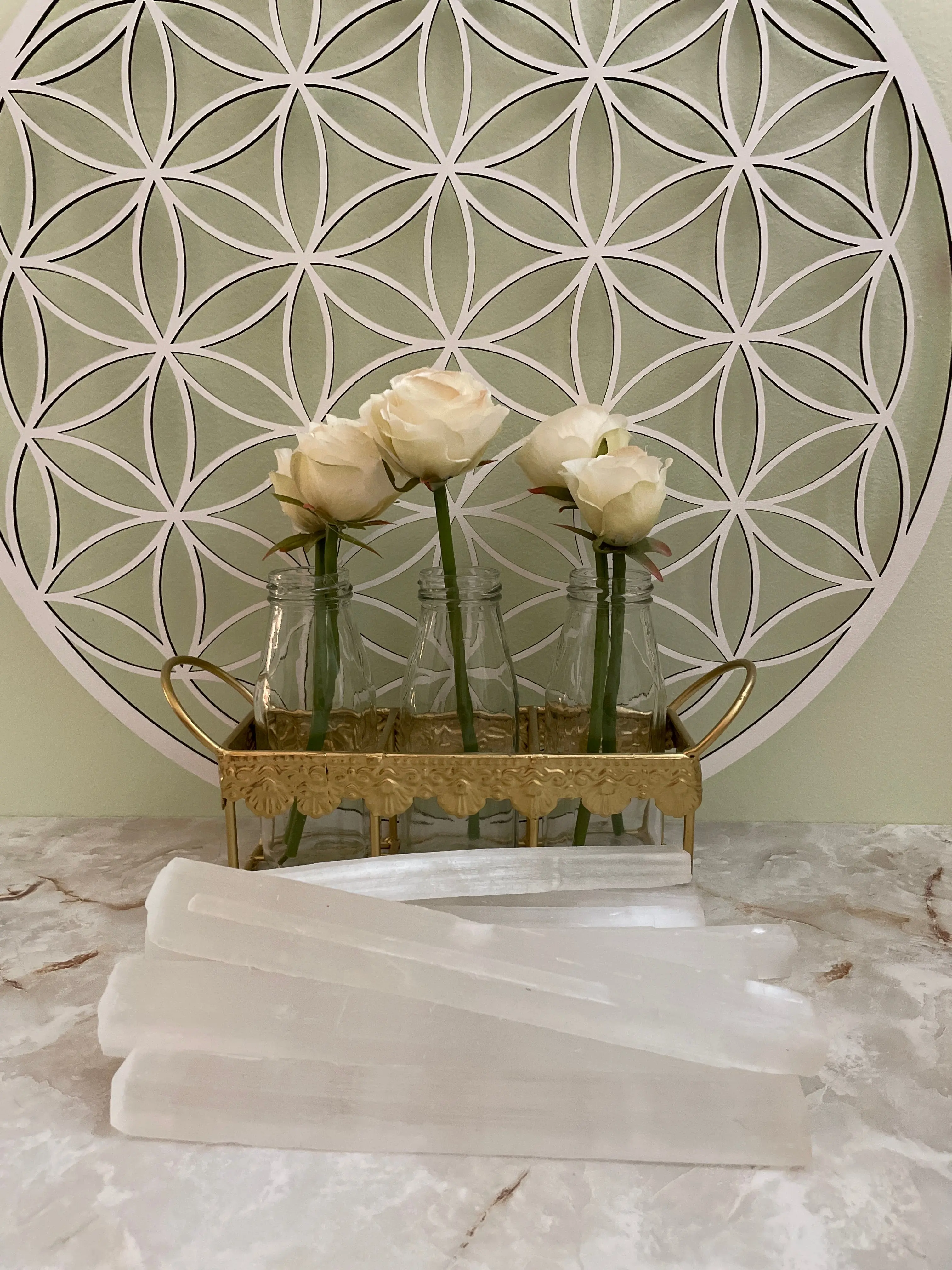 Large White Selenite 14-18 inches length Reiki wand