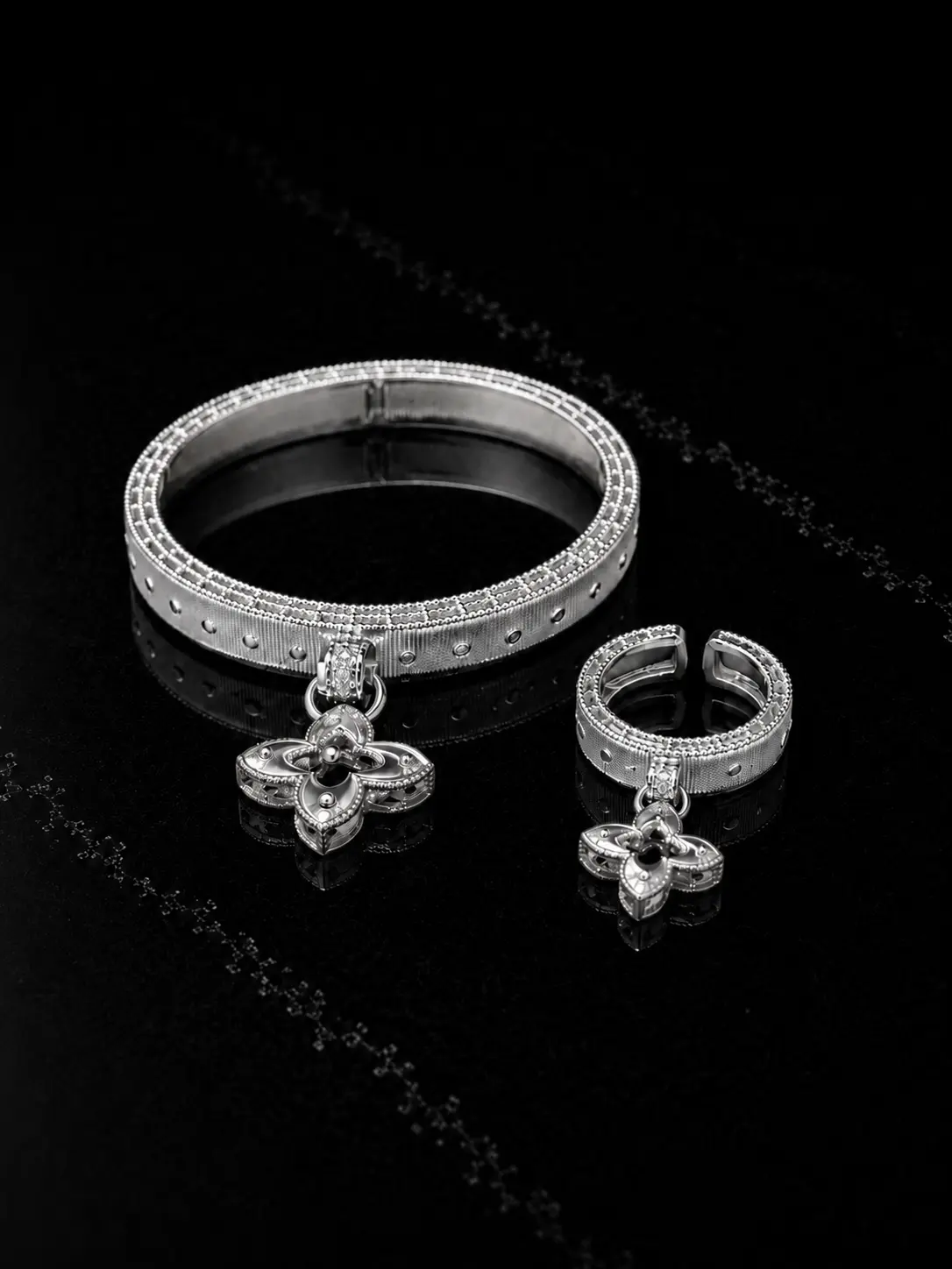Plated Ring and Bracelet Set