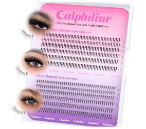 calphdiar Bottom Lashes Extension 552pcs Natural Lower Eyelash Clusters 5-7mm Bottom Lash Clusters 2 Styles Individual Lashes DIY Bottom Cluster Eyelash Extensions