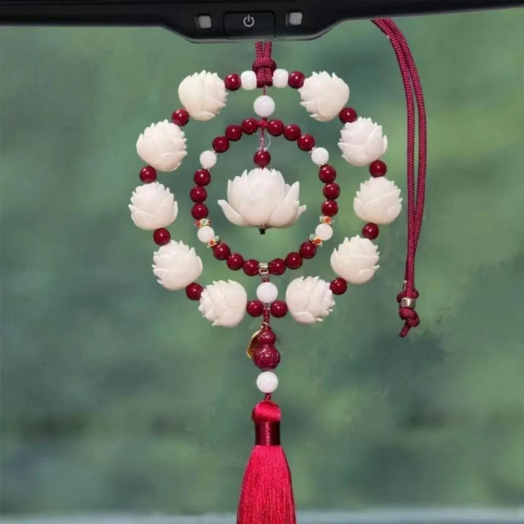 Car Hanging Ornament, Lotus Design Car Pendant, Car Interior Decoration Pendant, Universal Car Interior Accessories for Car Decor, Car Accessory