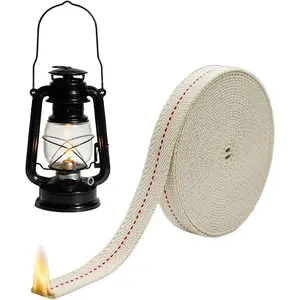 3/4 Inch Cotton Oil Lamp Wick 19.8 Feet Flat Cotton Wick Replacement Oil Lamps, Lanterns, Oil Burners