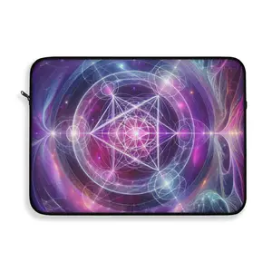 Cosmic Divinum9 Signature Energy Laptop Sleeve | Celestial Design, Tech Gifts, Laptop Case, Astral Art, Trendy Accessories