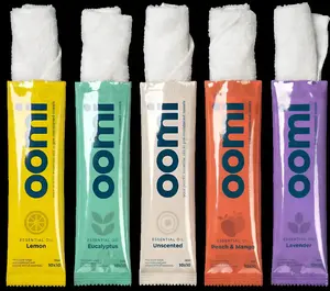Oomi Full-Body Cleansing – Pack of 5  | Soft Pre-Moistened Terry Cloth Face & Body Towel for Men & Women - Gently Clean & Dry Skin Quickly – Reusable Multifunctional Towel for Gym, Office, Outdoor & Travel Use