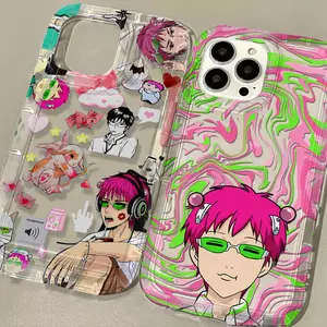 Anime Saiki Kusuo Clear Case for IPhone 16 15 14 13 12 11 Pro Max 14 15 7 8 Plus X XR XS Max SE2020 Airbag Shockproof Cover