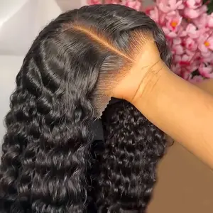 Gabrielle Hair  6X4 Glueless Deep Wave Easy To Wear Wig Lace Closure Human Hair Wigs Curly Hair 180% Density Brazilian Ready To Wear Wig For Women FallFreshness TikTokShopBlackFriday