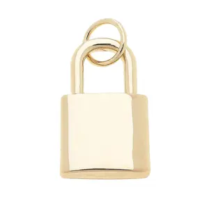 Padlock Charm in Shiny Gold