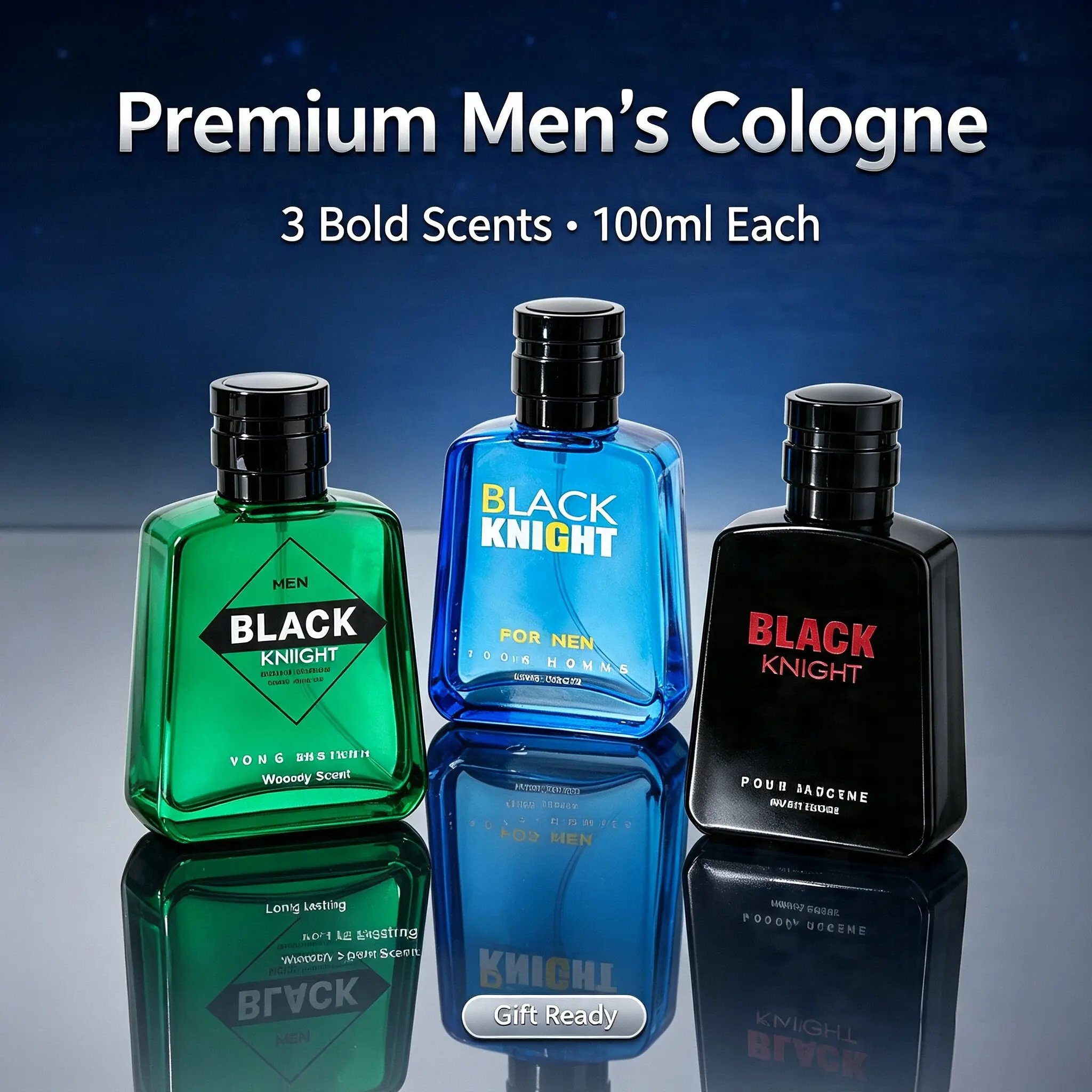 Men's Classic Square Bottle Perfume, Luxury Gift Box, Luxury Packaging