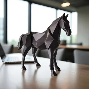 Geometric Horse Statue, Home Decor Statue, Stylish Indoor Home Supplies Figurine