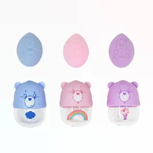 Care Bears Blending Sponge + Travel Case Trio Set with Durable Case Figural Artwork & 3D Ears