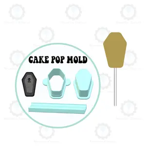Coffin Cake Pop Mold | Deluxe Cutter, Popper, and Tray Option
