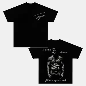 Ilia Topuria El Matador "If God Is With Me Who Is Against Me" Double Sided Graphic Tee, Vintage UFC Fighter T-Shirt, Topuria Signature Fan Merch, Cotton Streetwear Top, Retro MMA Fight Night Gift Tee for UFC Fans, Gift for Him