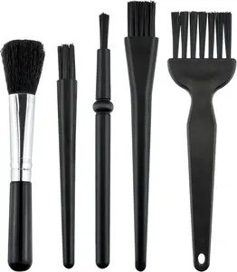 5 PCS Mini Keyboard Cleaning Brushes Kit, PP Handle Nylon anti Static Electronic Dust Cleaning Brush for Computer Keyboard Motherboard Camera Small Space Juxiamal