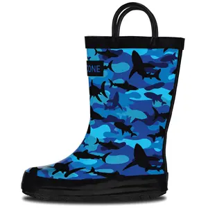 Shark Shadows Camo Kids Rain Boot - Durable Rain Boot with Comfortable Fit and Adventure-Approved Shoe