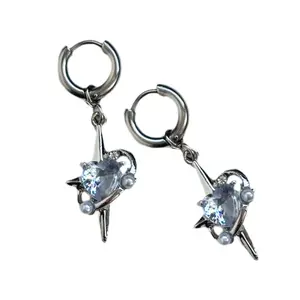 Heart Star Pendant Earring Fashion Dangle Earrings Jewelry Charm