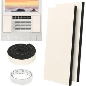 Window air conditioner insulation foam panels ac side surround panels kit with top seal strip for ac unit indoor