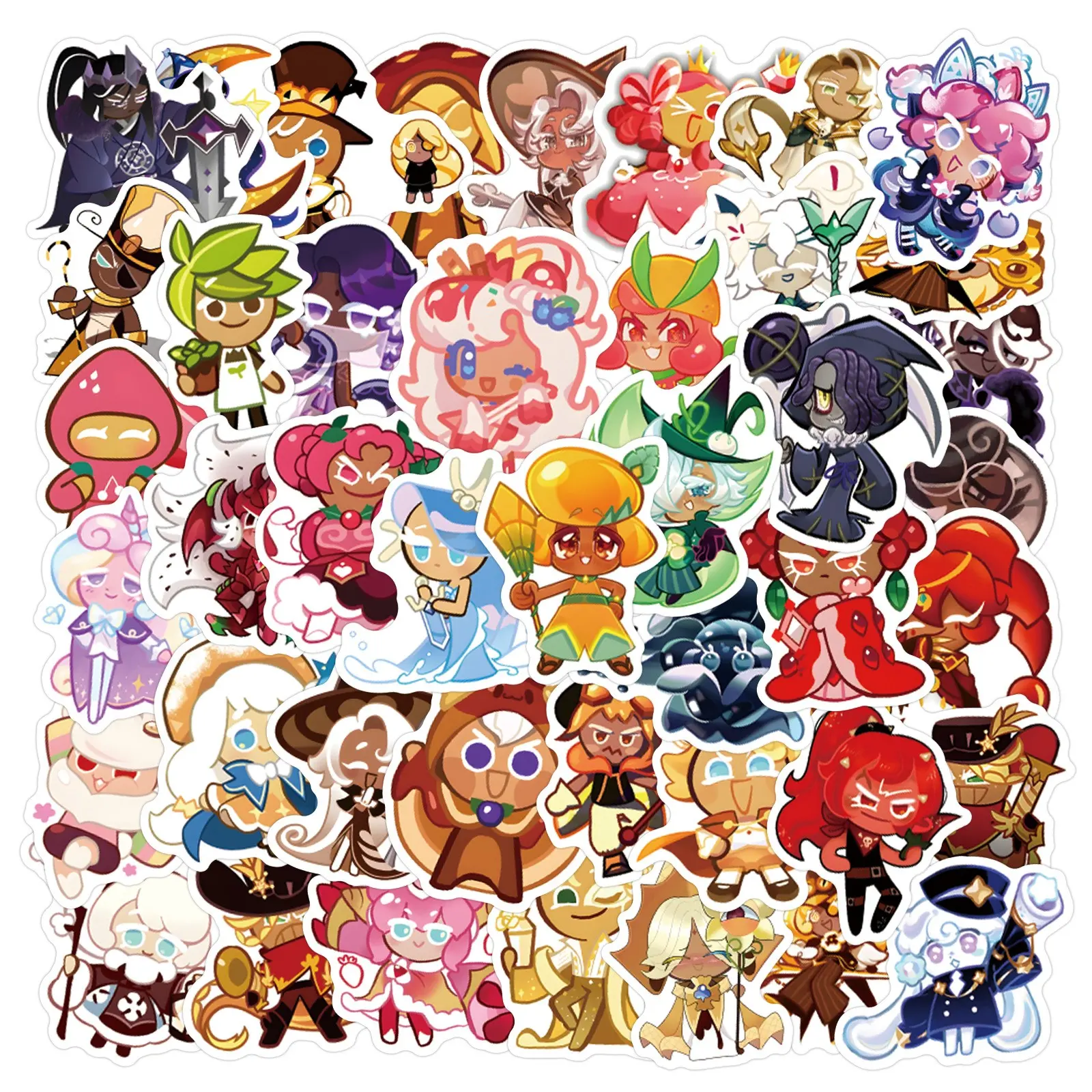55 Classic Cookie Run Cartoon Stickers, Waterproof Decals for Luggage, Water Bottle, Skateboard, Phone, Laptop, Notebook, Stationery Toys
