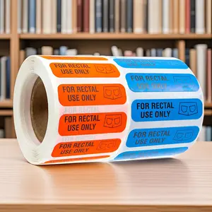 500pcs Waterproof Rectal Use Only Stickers, Fun Joke Gifts for Adults & Kids, Self-Adhesive Decorative PVC Labels, Colors, Waterproof Meme Sticker