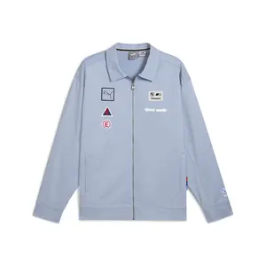 PUMA Mens Bmw M Motorsport Coach Jacket Athletic Outerwear Casual - Blue