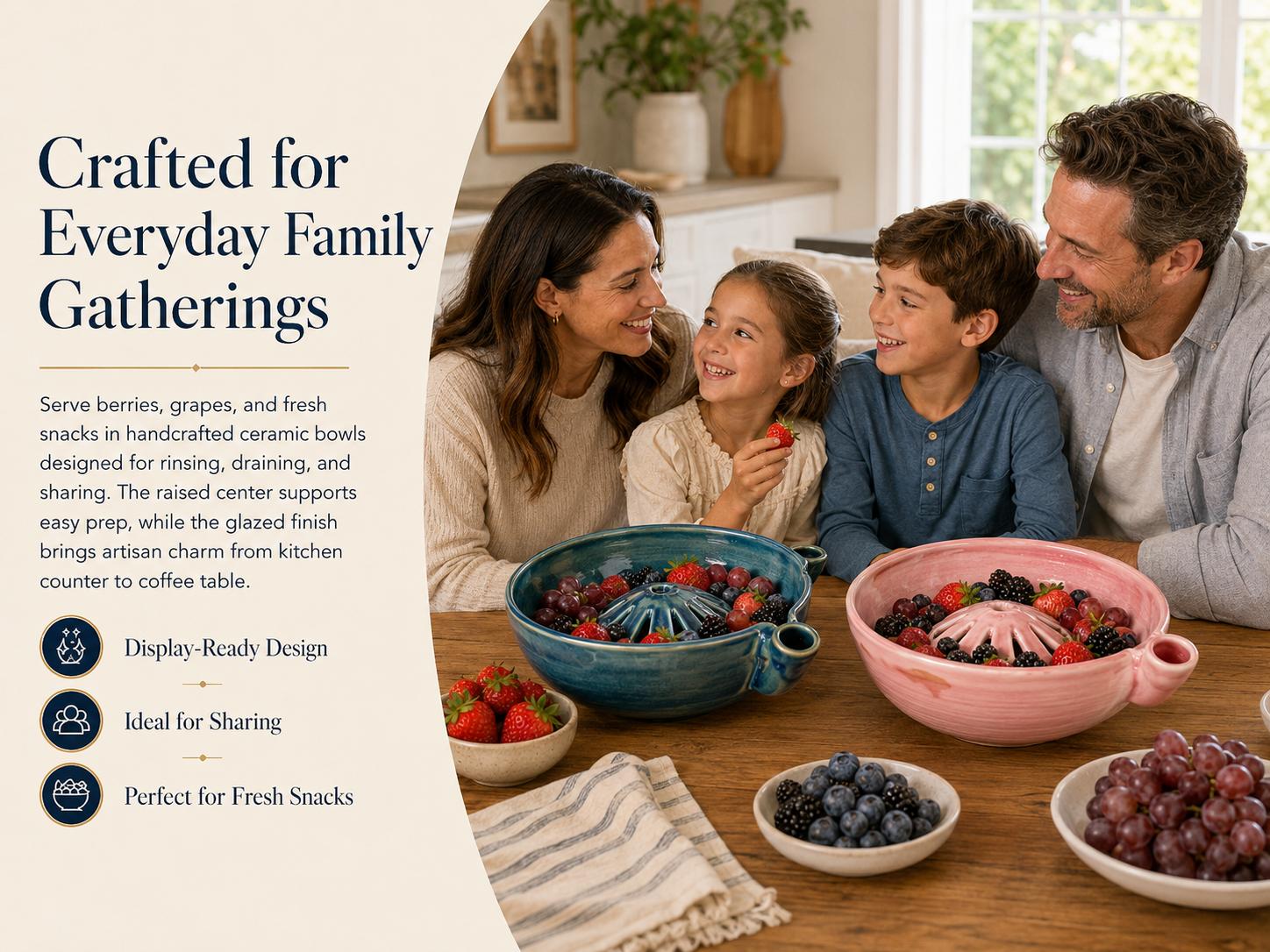 wowsome Self-Spinning Berry Washing Bowl,Glazed Ceramic Berry Bowl with Raised Center and Drainage Holes,Fruit Rinse Colander for Strawberries,Blueberries,Grapes,Cherry Tomatoes and Small Produce wowsome Self-Spinning Berry Washing Bowl,Glazed Ceramic Berry Bowl with Raised Center and Drainage Holes,Fruit Rinse Colander for Strawberries,Blueberries,Grapes,Cherry Tomatoes and Small Produce