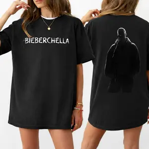 Bieberchella 2026 Vintage Concert Tee, Y2K Retro Music Festival Style, Comfort Colors Pepper Oversized Shirt, Pop Fan Gift, Front Back Print