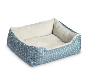 Cuddler Small Dog or Cat Bed, Blue 19" x 15"