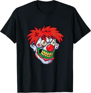 Mexican Scary Killer Clown Halloween Dead Day Dia del Muerto T-Shirt - 67B07WQPMVC5