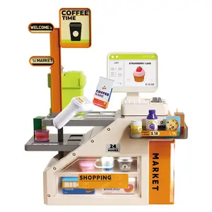Supermarket Cash Register Toy, Educational Simulation Playset, Pretend Play Set, Suitable for Ages 3+, Holiday Gift Birthday Present