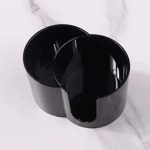 Desktop Cotton Swab Organizer, Two-In-One Makeup Remover Swab Box, Dual Hole Toothpick Holder, Desktop Storage Solution