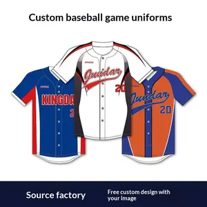 Custom Baseball Jersey Training Match Uniform Embroidered Softball Short Sleeve High-end Men Women Sports Set