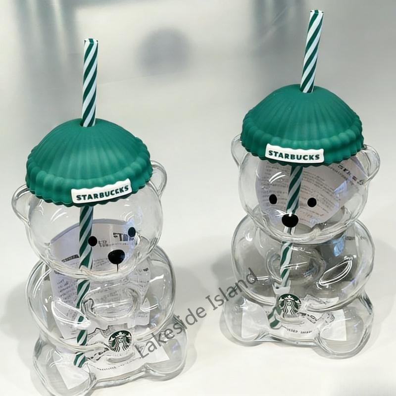 Original Starbucks Bearista Limited Edition Bear Glass Cold Cup