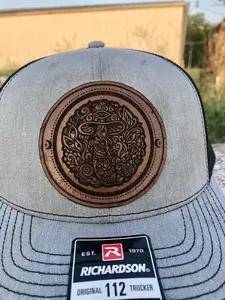 3rd Eye Mushroom Leather Patch Hat