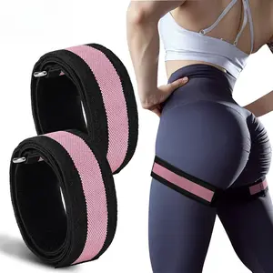 Thigh strap adult elastic BFR blood flow resistance compression easy bandage buckle restriction training,resistance bands summervibes