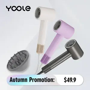 Yoole Plasma High-Speed Hair Dryer 110K RPM Motor plasma Technology Thermo Control Ergonomic Design Blower Quick Drying【Autumn Promotion】