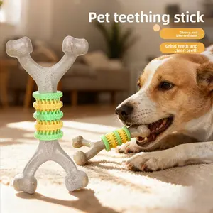 Pet toy in the shape of a bone, durable and chewable, teeth-cleaning and chewing stick for dogs