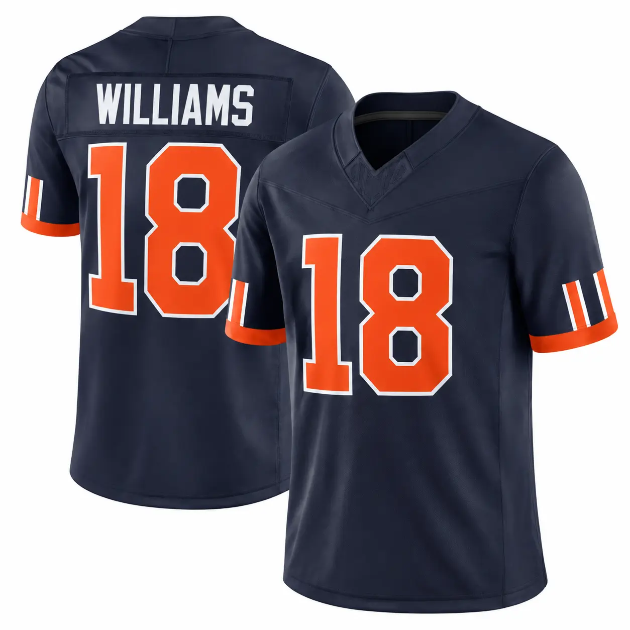 Unisex Navy Chicago Football Jersey – Custom All Top Player Edition, Team Logo Style Sports Shirt, College Football Fan Gear