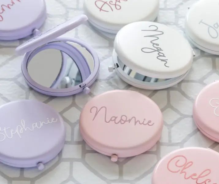 Compact Mirror Personalized, Gift for Her, Bridesmaid Gift