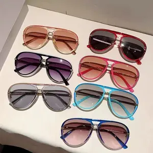 Retro Aviator Sunglasses - 2026 New Fashion Multi-Color Gradient Shades, Street Style Casual Outdoor Sunglasses for Women with Summer Vibes, Street Style Sunglasses, Casual Sunglasses