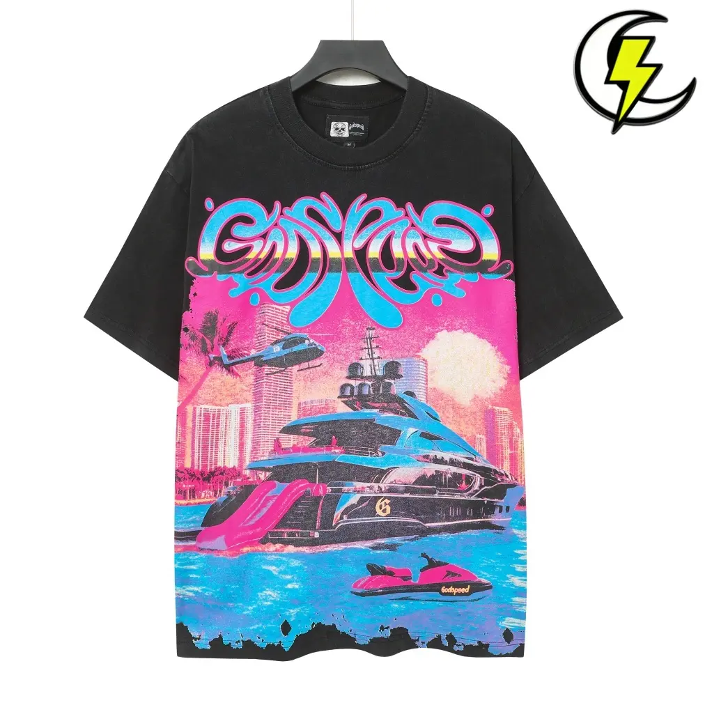 Summer New  GODSPEED Cotton T-shirt Men Women Top Quality Streetwear  Short Sleeve Hip Hop Tee
