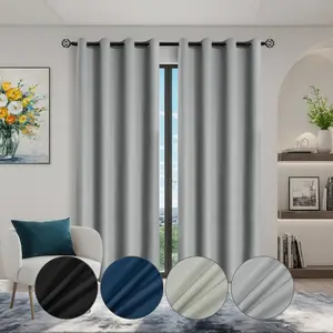Blackout Curtains Set of 2 Panels, 100% Light Blocking Drapes, Heavy Curtain, Thermal Insulation & Noise Reduction, Ideal for Bedroom & Living Room Decor