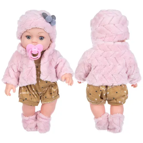 12-in Soft Stuffed Reborn Baby Dress Up Doll Set - Collectible Doll with Movable Joints, Unisex Matching Outfits, Cute Baby Look, Cuddly Gift for 4-6 Yr Old Toys & Hobbies Enthusiasts (Halloween, Christmas)
