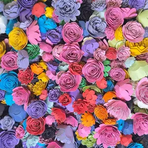 Rolled Flowers - Vibrant Paper Roses in Assorted Colors for DIY Crafts and Decorations