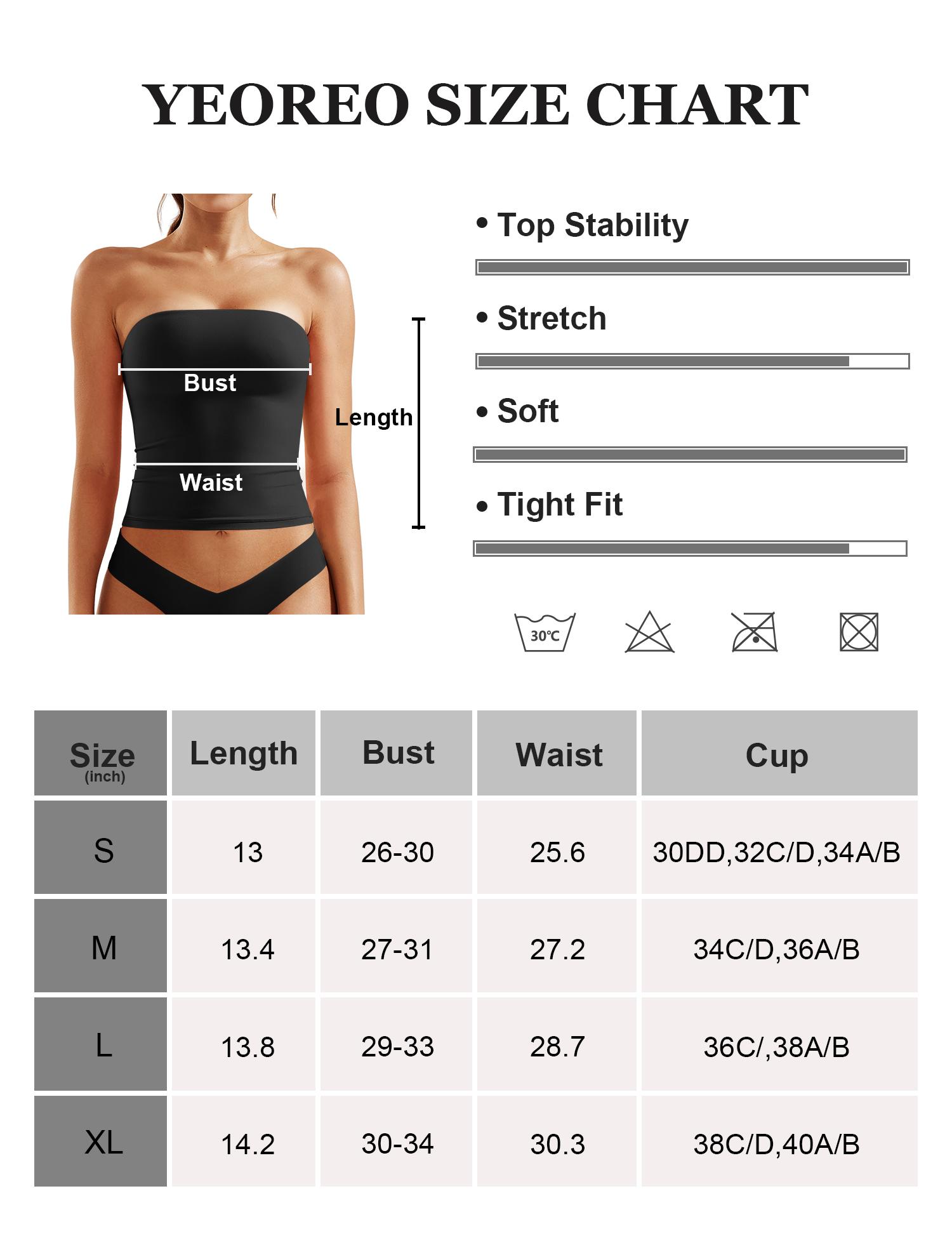 YEOREO Sophie Women Sexy Long Tube Tops Double Lined Basic Y2K Summer Cute Strapless Fitted Bandeau Going Out Crop Top SpringStatements