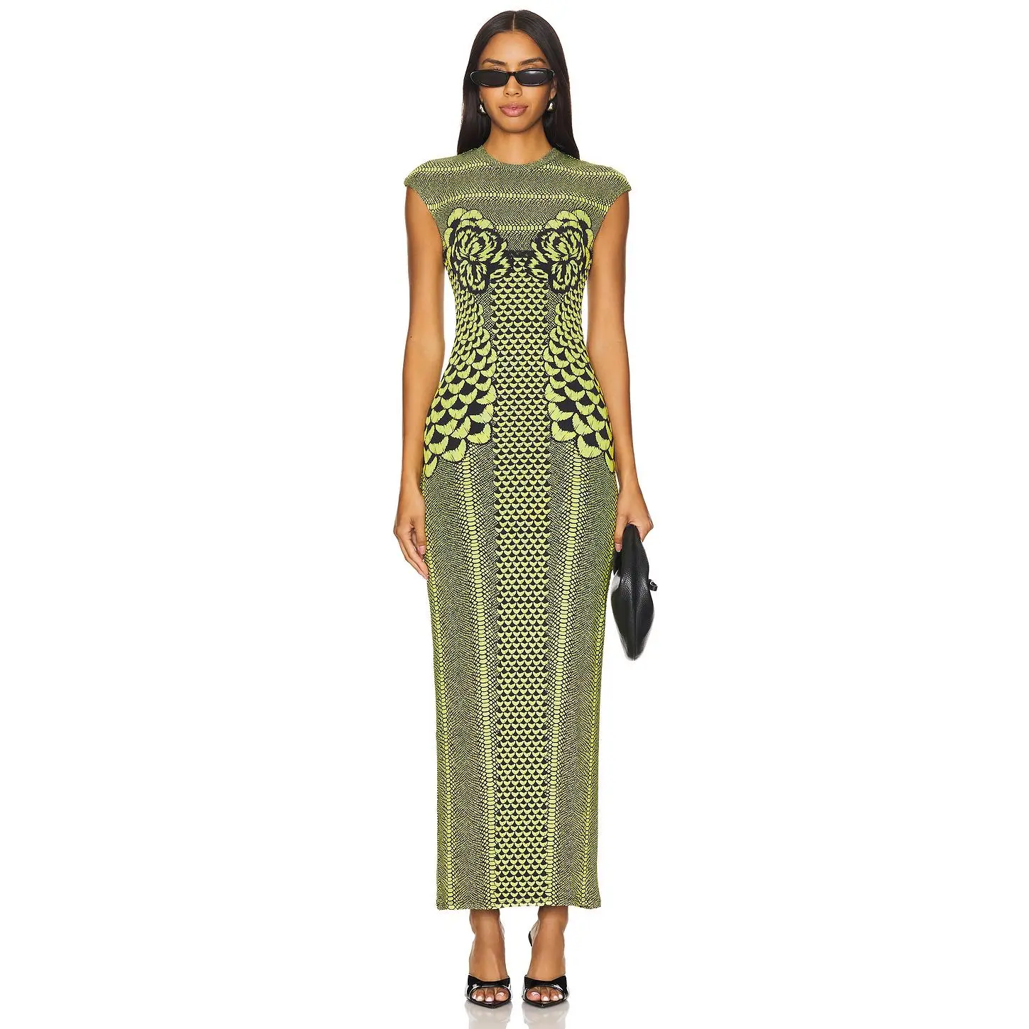 AFRM Cody Maxi Dress in Citrus Petals