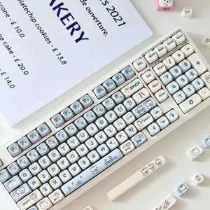 139-Key Band Puppy Theme Pbt Keycaps, Dye Sublimation Process, Moa Profile, Compatible with Mx Axis, for 61/64/68/87/96/104/108 Keyboards