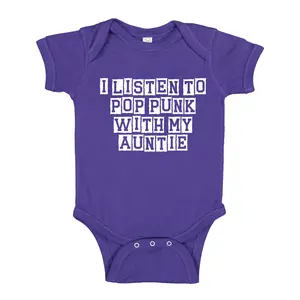 Pop Punk Baby Bodysuit One Piece, I Listen to Pop Punk With My Auntie, Pop Punk T-Shirt, Pop Punk Baby Clothes, Future Pop Punk Baby