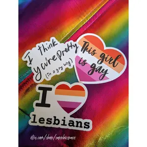 I Heart Lesbians Sticker Trio- 3 pack