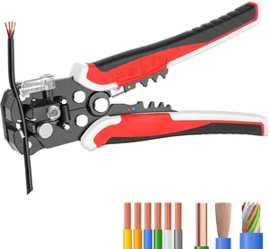 WG-014 Self-Adjusting Insulation Wire Stripper. For stripping wire from AWG 10-24, 3 in 1 Automatic Wire Stripping Tool/ Pliers Tool, Automatic Strippers with Cutters & Crimper 8"