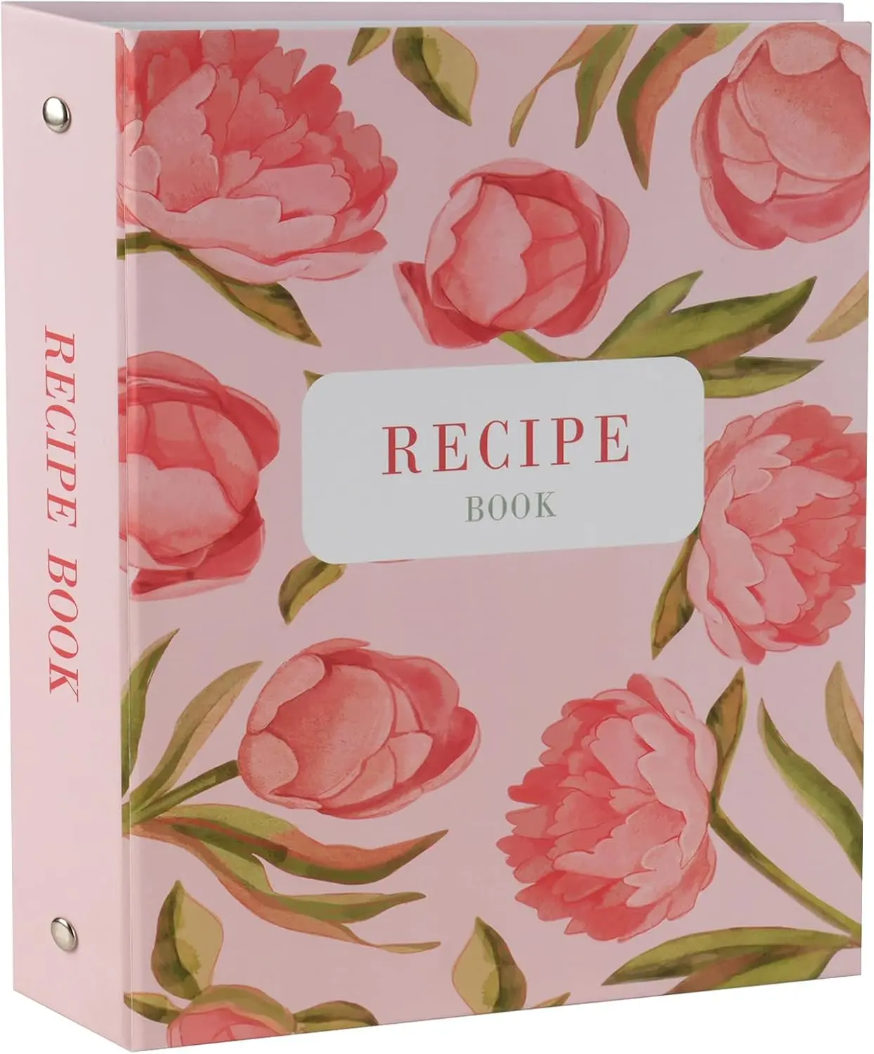 Recipe Binder, 7.9x9.4in Recipe Book, 60 Sleeves & 60 Cards | Oil-Proof & Waterproof Cover, 3 Ring Recipe Book Binder with Plastic Sleeves to Write in Your Own Recipes